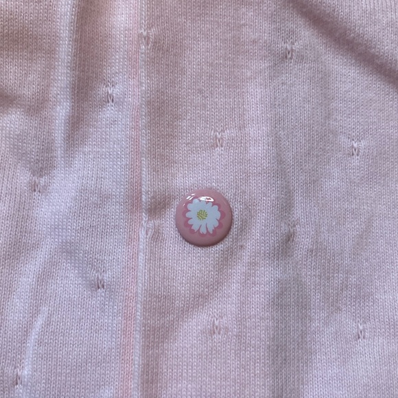 Jacadi Pink Blouse with Peter Pan Collar and embroidered flowers NWT 6 months - Picture 6 of 6